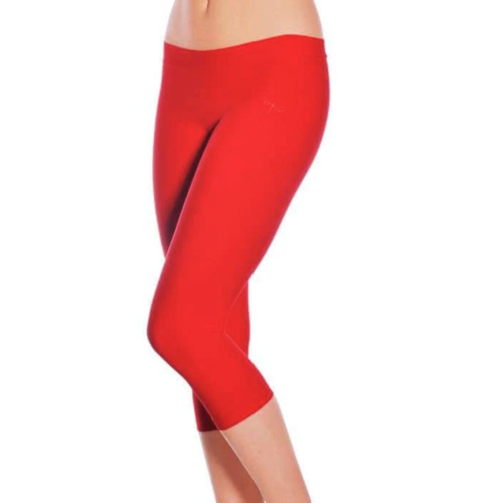 Dragonfly Hot Yoga/Pole/Bikram Capri Leggings Size M/L Red